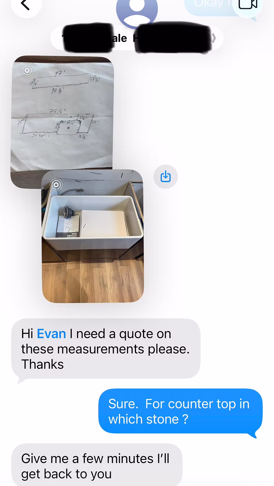 Customer ordering conversation example 8